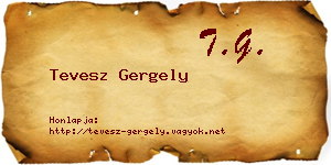 Tevesz Gergely névjegykártya